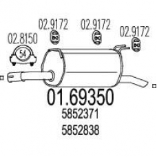 01.69350 MTS Глушитель выхлопных газов конечный