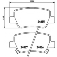 P 83 112 BREMBO Комплект тормозных колодок, дисковый тормоз