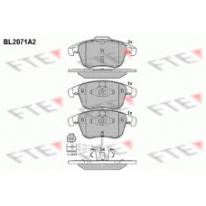 BL2071A2 FTE Комплект тормозных колодок, дисковый тормоз