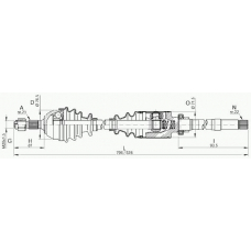 DRS6001.00 OPEN PARTS Приводной вал