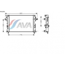 RTA2290 AVA Радиатор, охлаждение двигателя