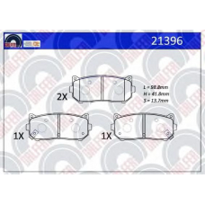 21396 GALFER Комплект тормозных колодок, дисковый тормоз