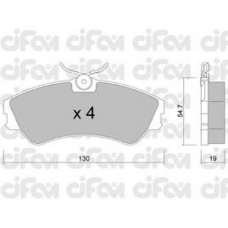 822-162-0 CIFAM Комплект тормозных колодок, дисковый тормоз