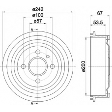 8DT 355 301-171 HELLA Тормозной барабан