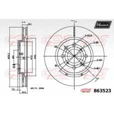 863523.0000 MAXTECH Тормозной диск