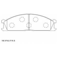 KD1792 ASIMCO Комплект тормозных колодок, дисковый тормоз