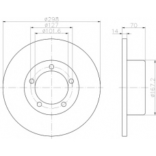 8DD 355 101-591 HELLA PAGID Тормозной диск