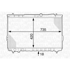 350213122700 MAGNETI MARELLI Радиатор, охлаждение двигателя