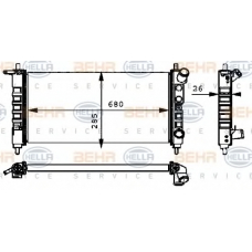 8MK 376 712-704 HELLA Радиатор, охлаждение двигателя