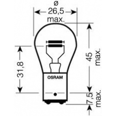 7528-02B OSRAM Лампа накаливания, фонарь указателя поворота; ламп