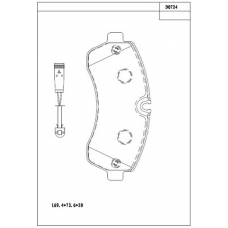 KD0724 ASIMCO Комплект тормозных колодок, дисковый тормоз