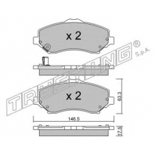 879.0 TRUSTING Комплект тормозных колодок, дисковый тормоз