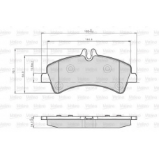 873190 VALEO Комплект тормозных колодок, дисковый тормоз