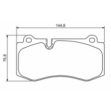 0 986 494 167 BOSCH Комплект тормозных колодок, дисковый тормоз