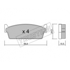 509.0 TRUSTING Комплект тормозных колодок, дисковый тормоз
