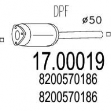 17.00019 MTS Сажевый / частичный фильтр, система выхлопа ог