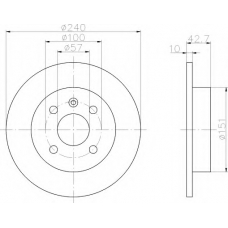 8DD 355 106-081 HELLA Тормозной диск