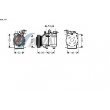 HYK197 GERI Компрессор, кондиционер