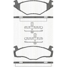8110 10022 TRISCAN Комплект тормозных колодок, дисковый тормоз