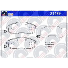 21489 GALFER Комплект тормозных колодок, дисковый тормоз