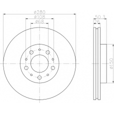 8DD 355 103-682 HELLA PAGID Тормозной диск