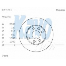 BR-6785 KAVO PARTS Тормозной диск