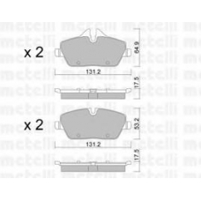 22-0664-0 METELLI Комплект тормозных колодок, дисковый тормоз