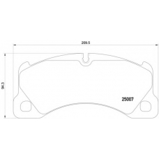 P 65 021 BREMBO Комплект тормозных колодок, дисковый тормоз