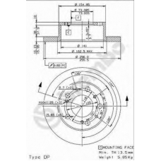 BS 7649 BRECO Тормозной диск