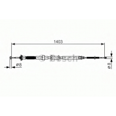 1 987 482 390 BOSCH Трос, стояночная тормозная система