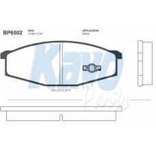 BP-6502 KAVO PARTS Комплект тормозных колодок, дисковый тормоз