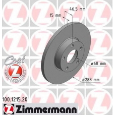 100.1215.20 ZIMMERMANN Тормозной диск