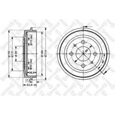 6025-2309-SX STELLOX Тормозной барабан