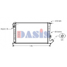 060990N AKS DASIS Радиатор, охлаждение двигателя