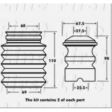FPK7009 FIRST LINE Пылезащитный комплект, амортизатор