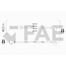 85390 FAE Комплект проводов зажигания