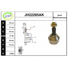 JH22285AK SERA Шарнирный комплект, приводной вал