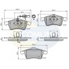 CBP1852 COMLINE Комплект тормозных колодок, дисковый тормоз