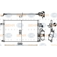 8FC 351 310-721 HELLA Конденсатор, кондиционер