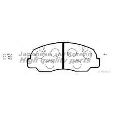 D093-03 ASHUKI Комплект тормозных колодок, дисковый тормоз