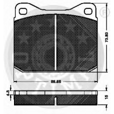 9143 OPTIMAL Комплект тормозных колодок, дисковый тормоз