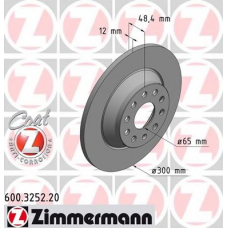 600.3252.20 ZIMMERMANN Тормозной диск