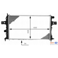 8MK 376 710-334 HELLA Радиатор, охлаждение двигателя