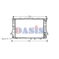 481730N AKS DASIS Радиатор, охлаждение двигателя