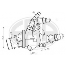 350149 ERA Термостат, охлаждающая жидкость