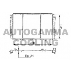 100190 AUTOGAMMA Радиатор, охлаждение двигателя