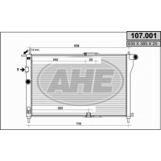 107.001 AHE Радиатор, охлаждение двигателя