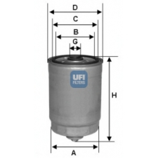 24.350.00 UFI Топливный фильтр