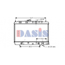 100240N AKS DASIS Радиатор, охлаждение двигателя