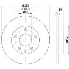 MDC2605 MINTEX Тормозной диск